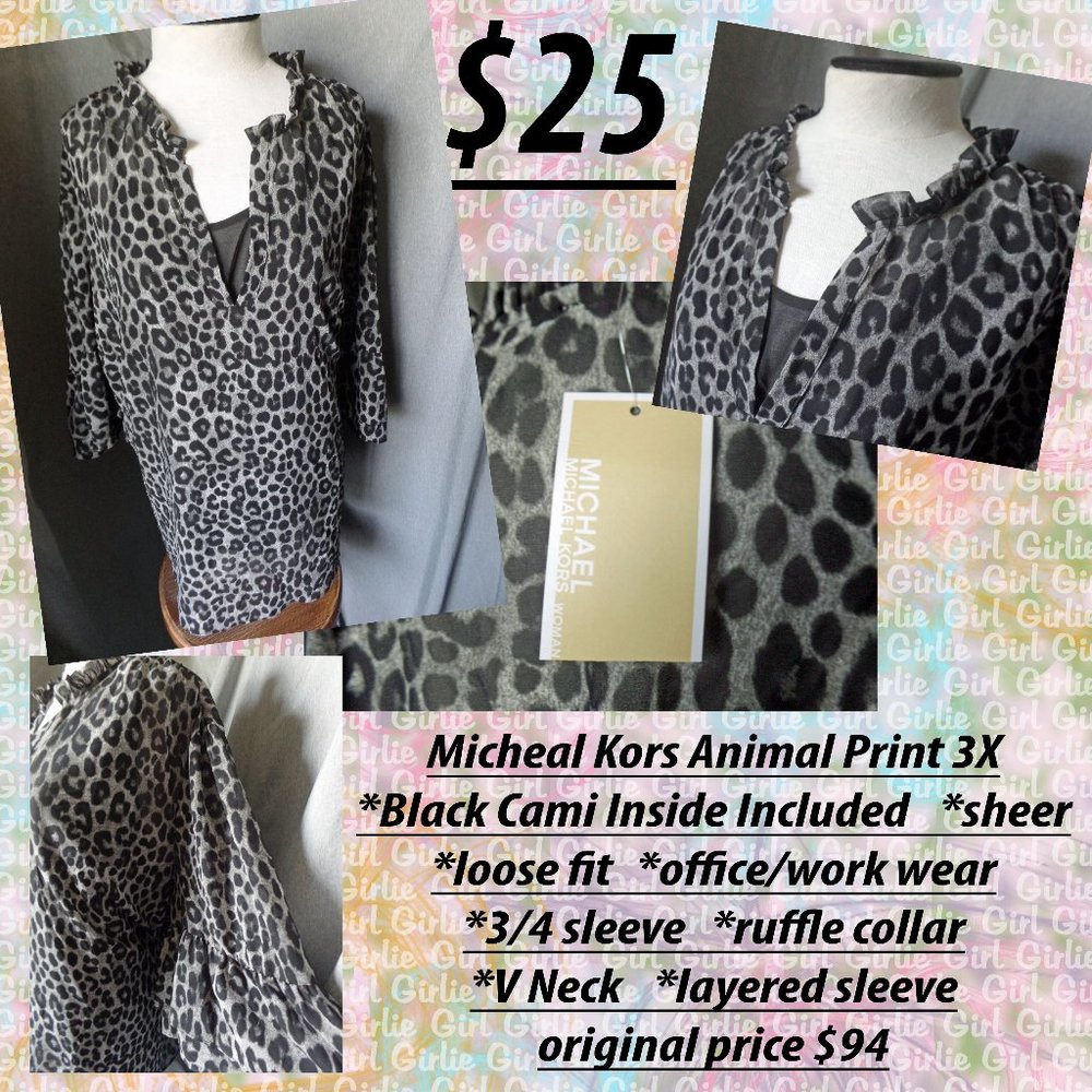 Micheal Kors Animal Print 3X (two piece)